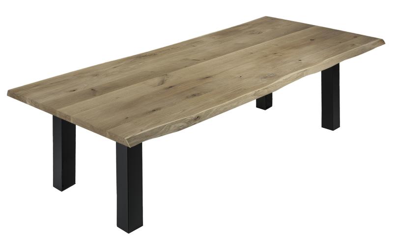 Eiken boomstamtafel op maat &ndash; zelf samenstellen